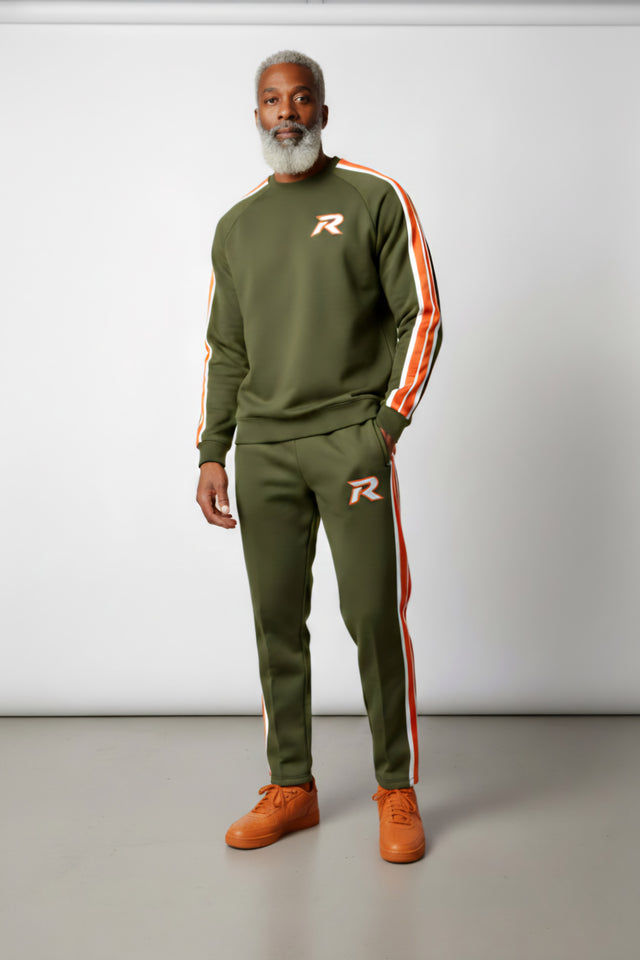 RUNIQUE Signature Tracksuit – Army Green Edition