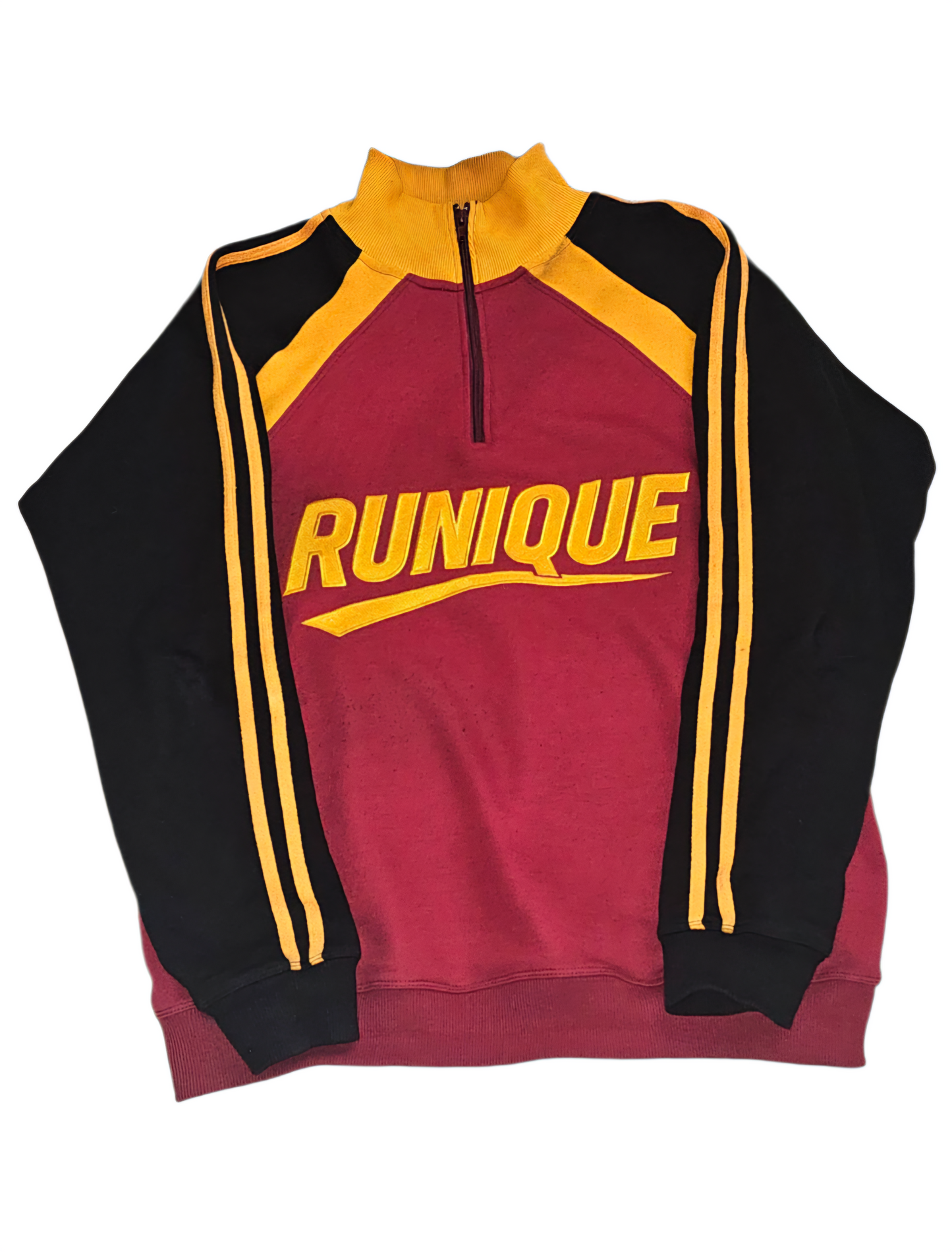 RUNIQUE Signature Tracksuit – Crimson & Gold Edition